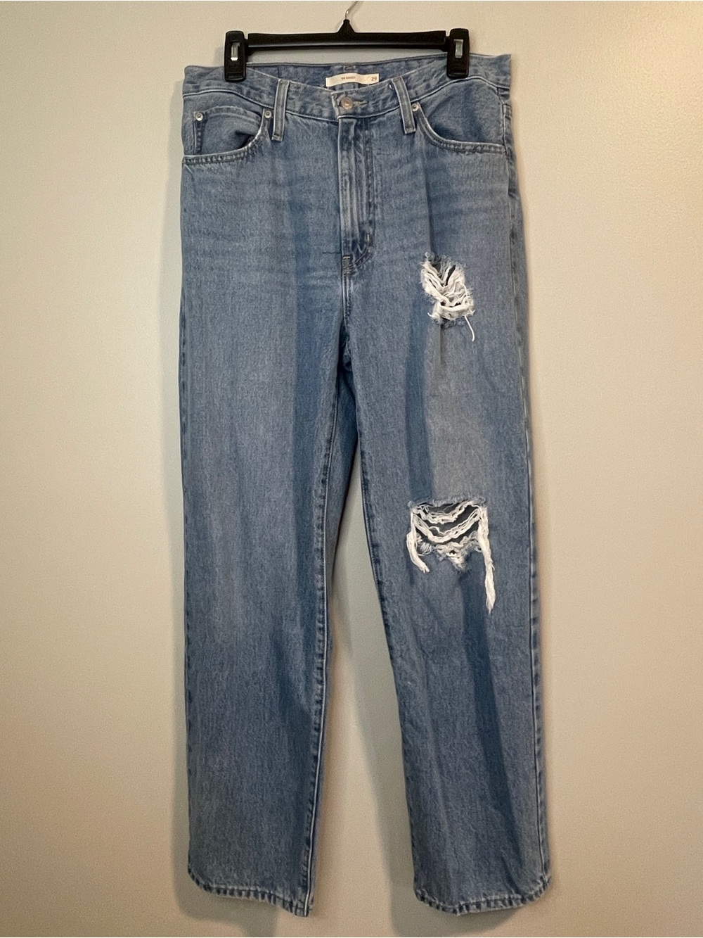 Levi's ‘94 Baggy Medium Blue Distressed Wide Leg Jeans